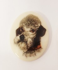 3 Vintage Grey Poodle Dog