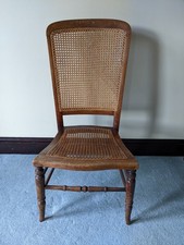 Vintage Cane Chair With  High
