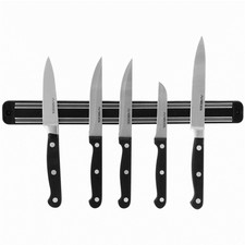 Dual 33cm Black Magnetic Knife Holder Set (2-Pack)