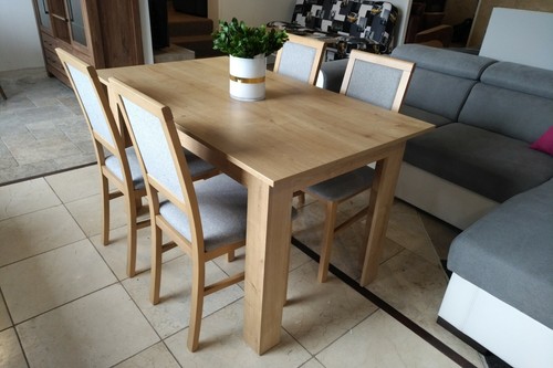 Modern wooden dining table