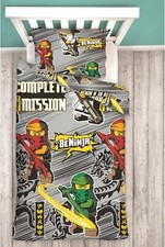 LEGO Ninjago Mission Single Bed Duvet Quilt Cover Set Official Boys Girls