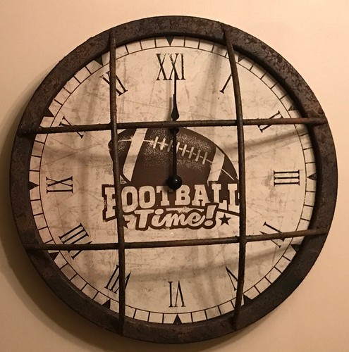 Retro american football - football, clock