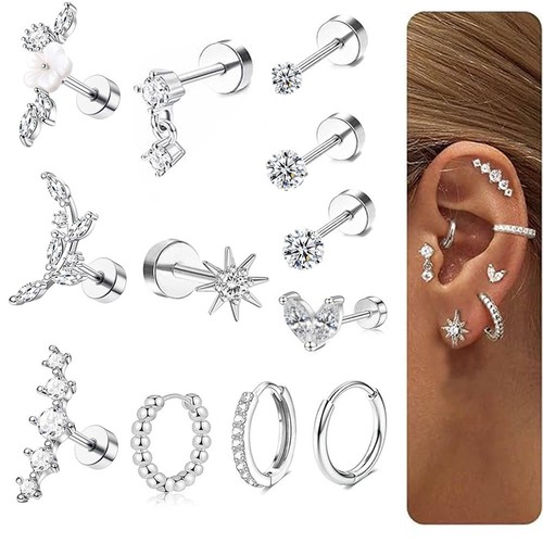 14k gold cartilage - gold, earrings