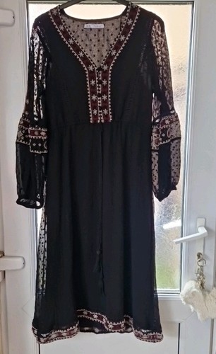 Zara embroidered dotted mesh - embroidered,