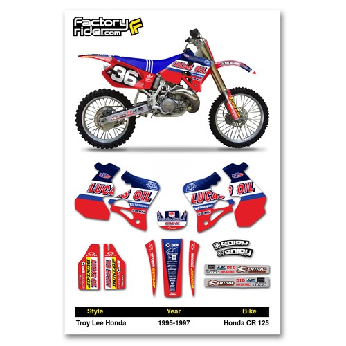 Tld motocross graphics - motocross, honda