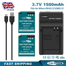 2x EN-EL12 Battery+Charger For