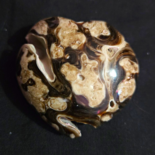 Chocolate calcite heart - chocolate,