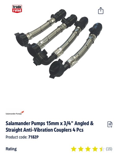 Salamander shower pump 4pcs