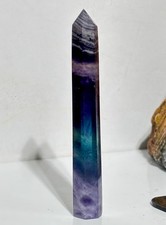Rainbow Fluorite Obelisk Crystal Point Elegant Tower Beautiful Gemstone Point