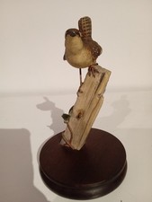 Border Fine Arts Wren on Post RB9 1990 Figurine Scotland Hand Made Bird Sculptur