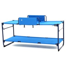 Hi-Gear 2-in1 Bunk Bed or 2 Single Beds - Foldable Steel Frame Travel Bed
