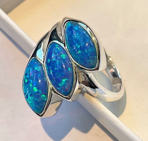 Antique style dark blue opal - antique,