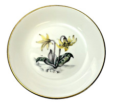 Royal Worcester Alpine Flowers Coaster Butter Pat Plate 3 7/8" Vintage 1956