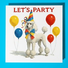 Standard Poodle Birthday Card