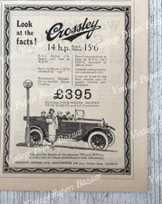 Crossley 14 R. A. C. Car Automobile Motors Manchester 1925 antique print advert