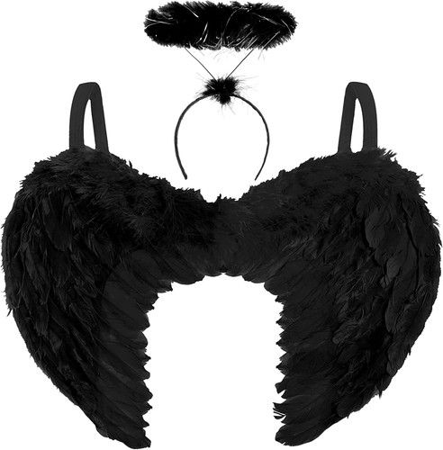 Womens black angel wings - angel,