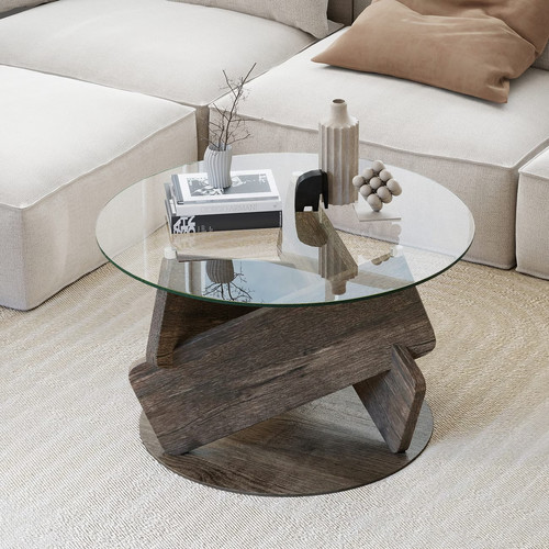 81cm round tempered glass - tempered,