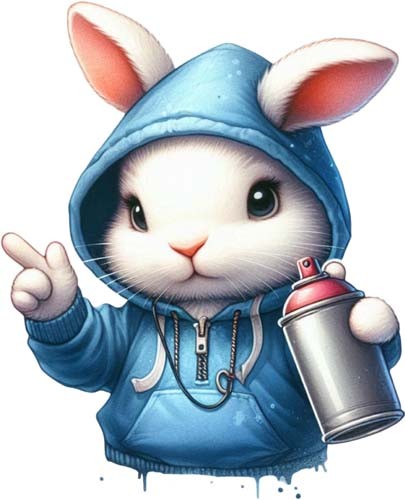Easter hip hop bunny - easter, rabbit