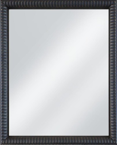 Ridged framed mirror bevelled - framed,