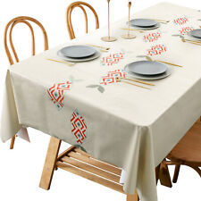 Tablecloth Wipeable Table cloth PVC Plastic Wipe Clean Waterproof Table Cover