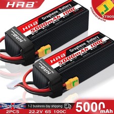 2Pcs 6S 5000mAh 22.2V LiPo