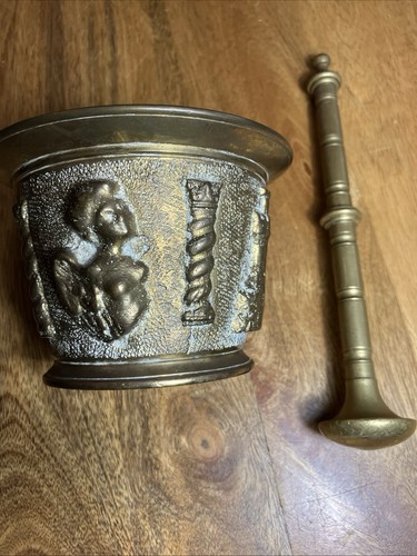 Antique bronze mortar - bronze,