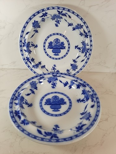 Minton blue delft dinner plate - minton,