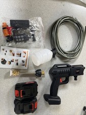 6in1 Car Washer Cordless Pressure Washer Jet Portable Water Cleaner Gun+2Battery