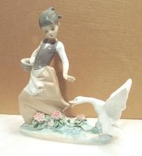 Lladro Aggressive Goose Girl