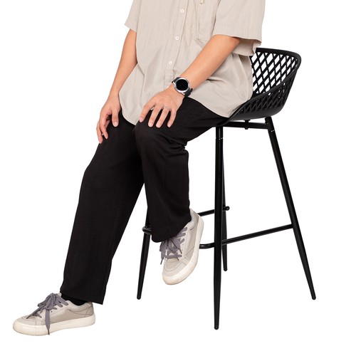 Set black bar stools - black,