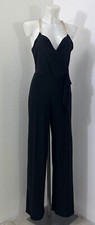 Ladies New Ex George  Black Tie Front Jumpsuit Size  8 0 12 14 18 20 22 24