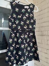 Louche At Joy Womens Gorgeous Black Woven Dress With Floral Print Size XS Uk8