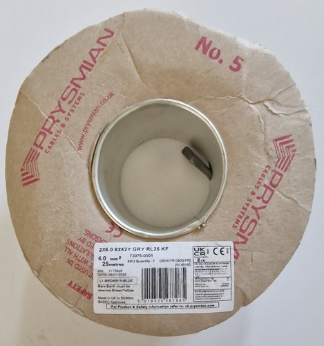 Prysmian 6242y grey 6mm twin - prysmian,