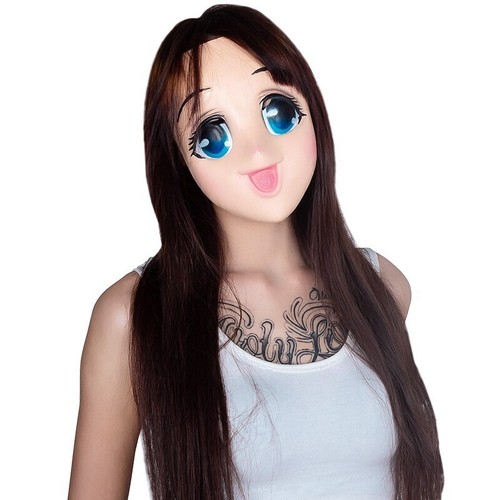 Latex cosplay mask - latex,