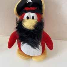 Jaks Disney CLUB PENGUIN Captain Pirate Rockhopper Pirate Plush Soft Toy 
