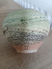 Brian Smith White House Studio Pottery Cumbria Textured Vase/pot Pastel Colours