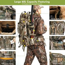 60L Camo Hunting Backpack