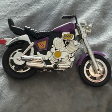 VINTAGE RARE LANARD TOYS 1997 CHOPPER PULL CORD STUNT CYCLE WORKING 