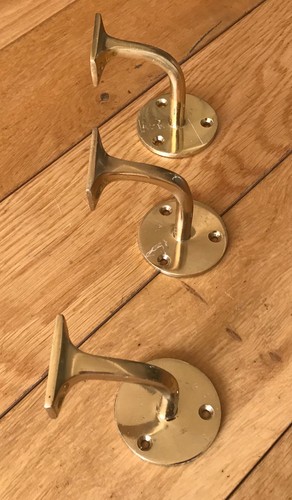 Vintage brass hand rail - brass,