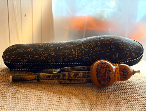 Key hulusi flute carved - c,