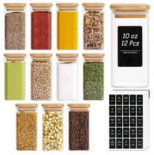ComSaf 12Pcs Glass Spice Jars