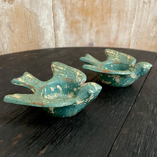 Pair vintage heavy cast - of,