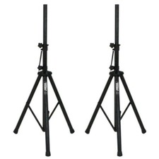 Gorilla GSS100 Heavy Duty Speaker Tripod Stands Black Powder Coated Steel (Pair)
