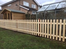 Planed Smooth Picket Fence