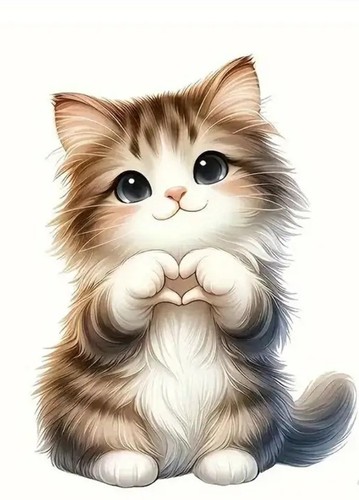 Cute kitten love large - cute, diy