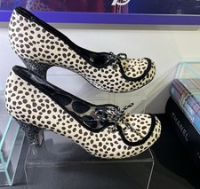 Irregular  Choice pony hair polka dot black/white Leather, Size 9 (43) Brand new
