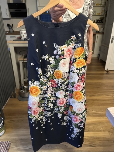 Hobbs dress navy floral - navy/floral,, fully