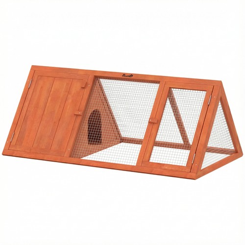 Pawhut rabbit hutch wooden - pawhut,