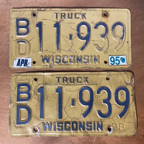 1995 wisconsin license plate - 1995,