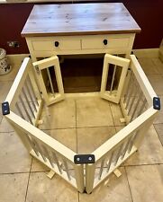 Hunt & Wilson Luxury Dog Training Crate/Bed Cabinet & Detachable Puppy Play Pen